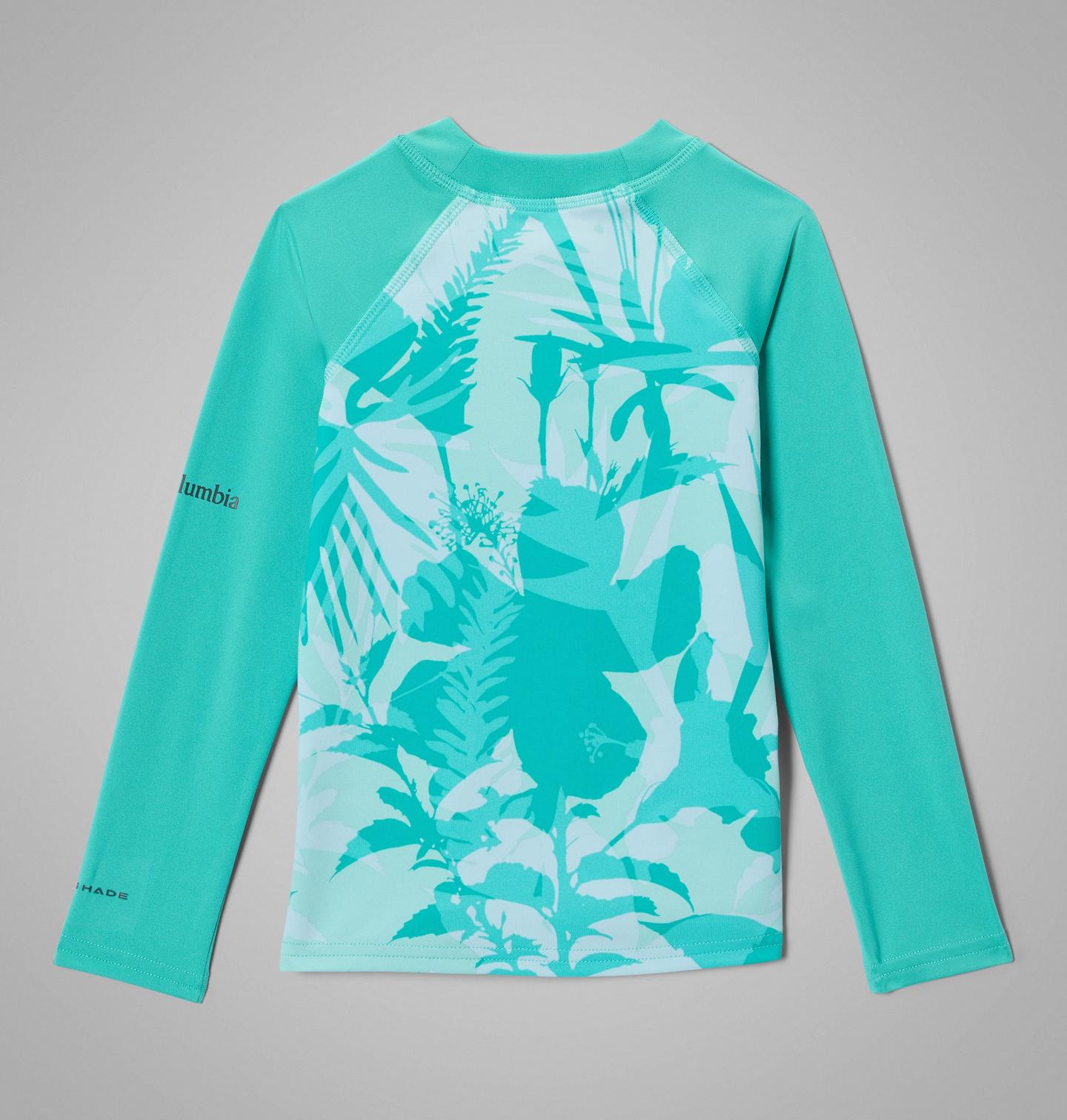 Детская рубашка Columbia Sandy Shores Printed Long Sleeve Sunguard, цвет: Dolphin Botaniflage, Dolphin — фото 2