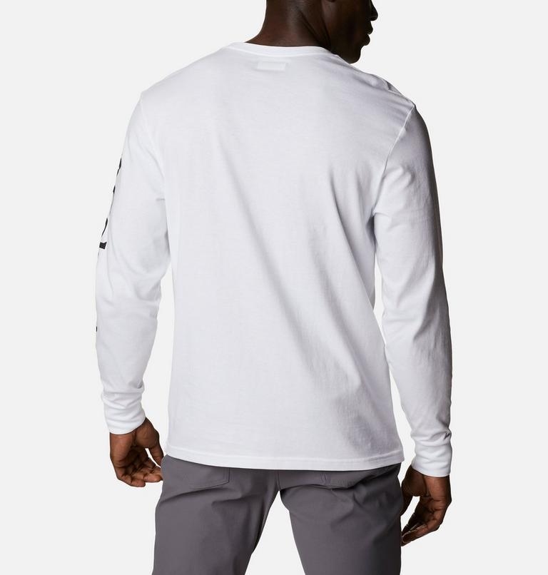 Men's North Cascades Long Sleeve T-Shirt, Color: White, image 2