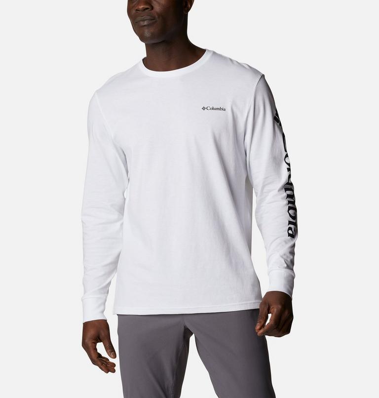 Men's North Cascades Long Sleeve T-Shirt, Color: White, image 1