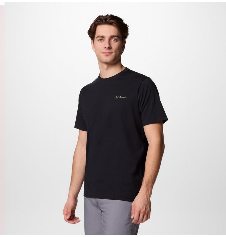 Men's North Cascades T-Shirt, Color: Black, Pasteled Framed, image 3
