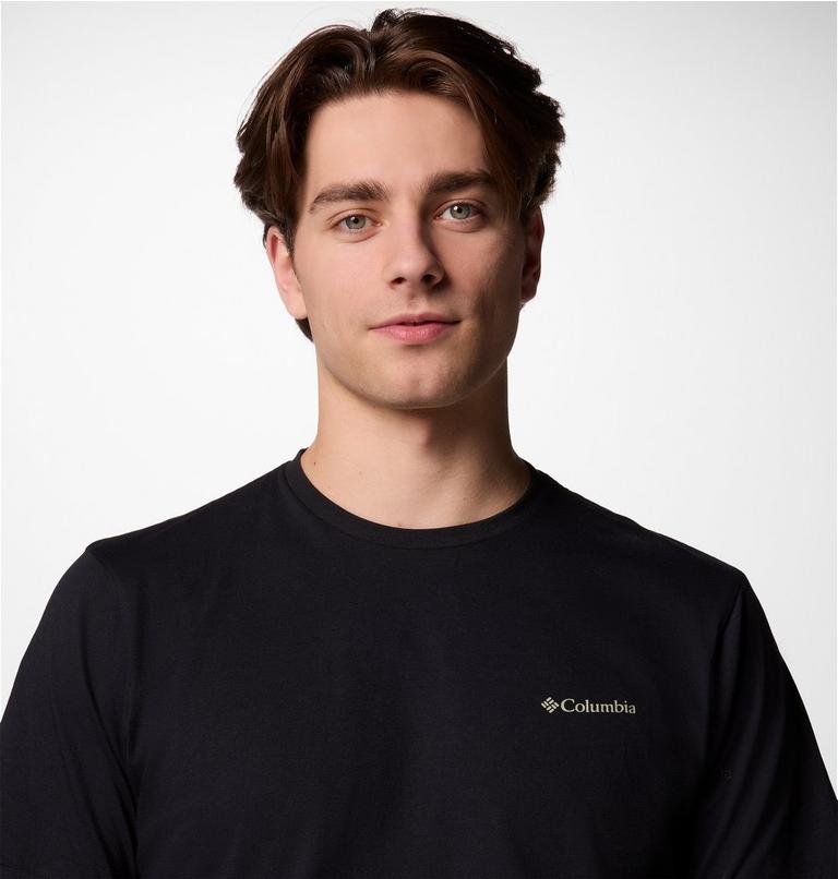 Men's North Cascades T-Shirt, Color: Black, Pasteled Framed, image 4