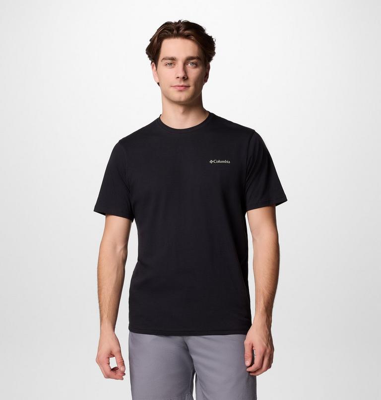 Men's North Cascades T-Shirt, Color: Black, Pasteled Framed, image 2