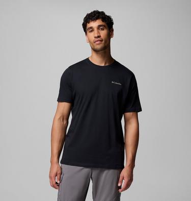 Men's North Cascades T-Shirt, Color: Black, Framed Treebark, image 7