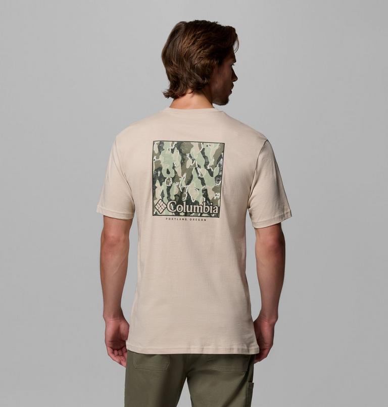 North Cascades Short Sleeve Tee, Color: Dark Stone, Framed Treebark, image 1