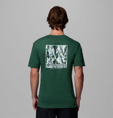 Camiseta North Cascades para hombre, Color: Rain Forest, Framed Treebark, image 5