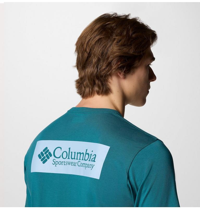 Men's North Cascades T-Shirt, Color: River Blue, CSC Box Logo, image 5
