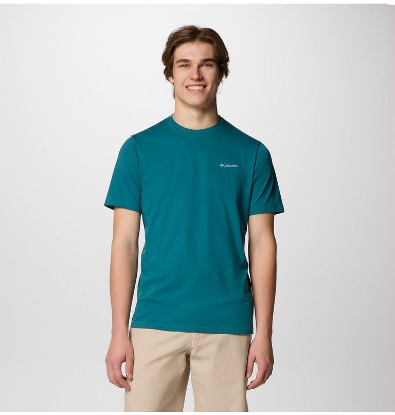 Men's North Cascades T-Shirt, Color: River Blue, CSC Box Logo, image 2