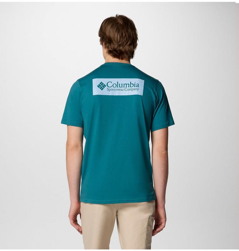 Men's North Cascades T-Shirt, Color: River Blue, CSC Box Logo, image 1