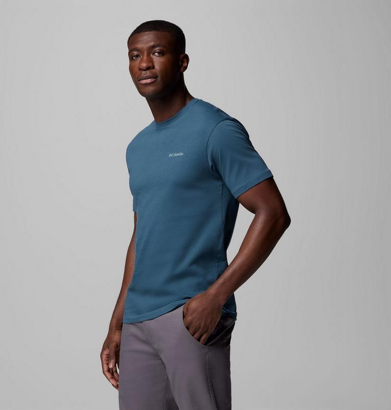 North Cascades Short Sleeve Tee, Color: Everblue, CSC Box Logo, image 4