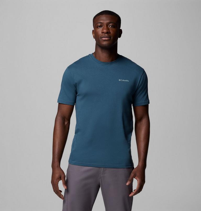 North Cascades Short Sleeve Tee, Color: Everblue, CSC Box Logo, image 3