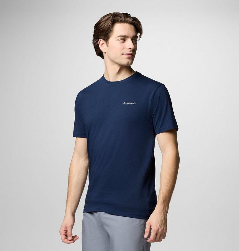 Camiseta de manga corta North Cascades para hombre | 468 | M, Color: Collegiate Navy, Pasteled Framed, image 4