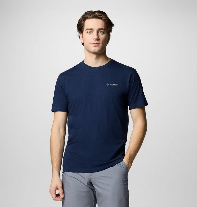 Camiseta de manga corta North Cascades para hombre | 468 | M, Color: Collegiate Navy, Pasteled Framed, image 3