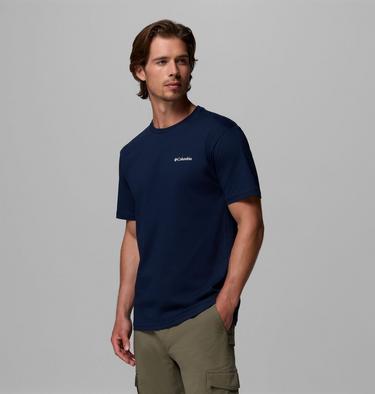 Men's North Cascades T-Shirt, Color: Collegiate navy, Framed Treebark, image 24