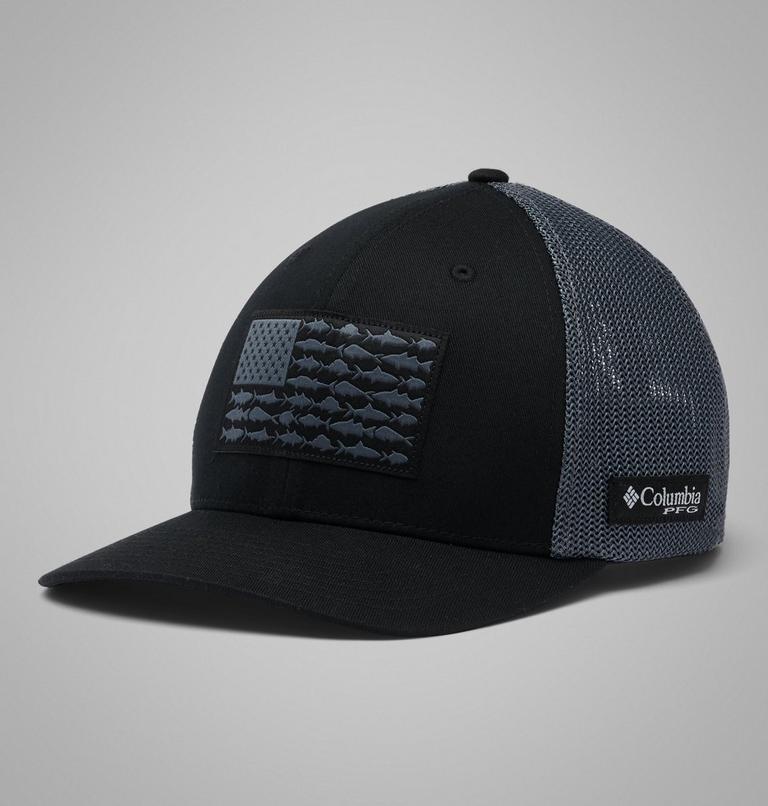 Unisex PFG Fish Flag Mesh Cap, Color: Black, Graphite, image 1