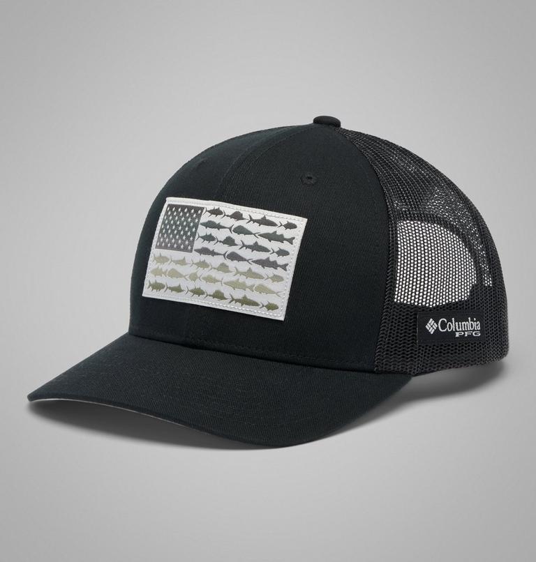 PFG Fish Flag Mesh Snap Back | 031 | O/S, Color: Black, Black, Cool Grey, image 1