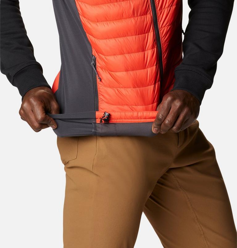 Men's Powder Pass Vest, Color: Red Quartz, Shark, image 5