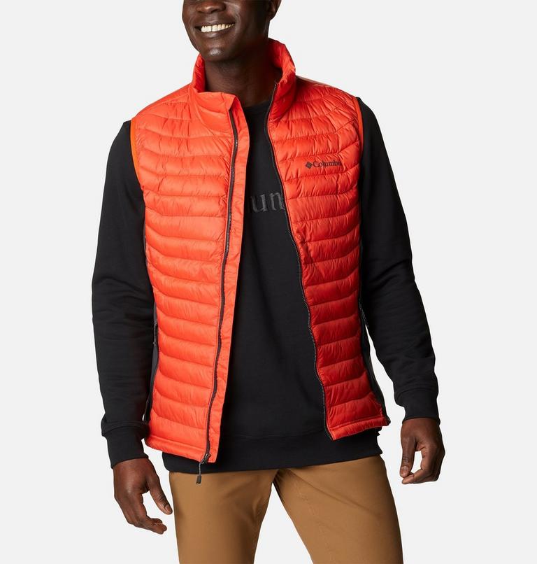 Men's Powder Pass Vest, Color: Red Quartz, Shark, image 6