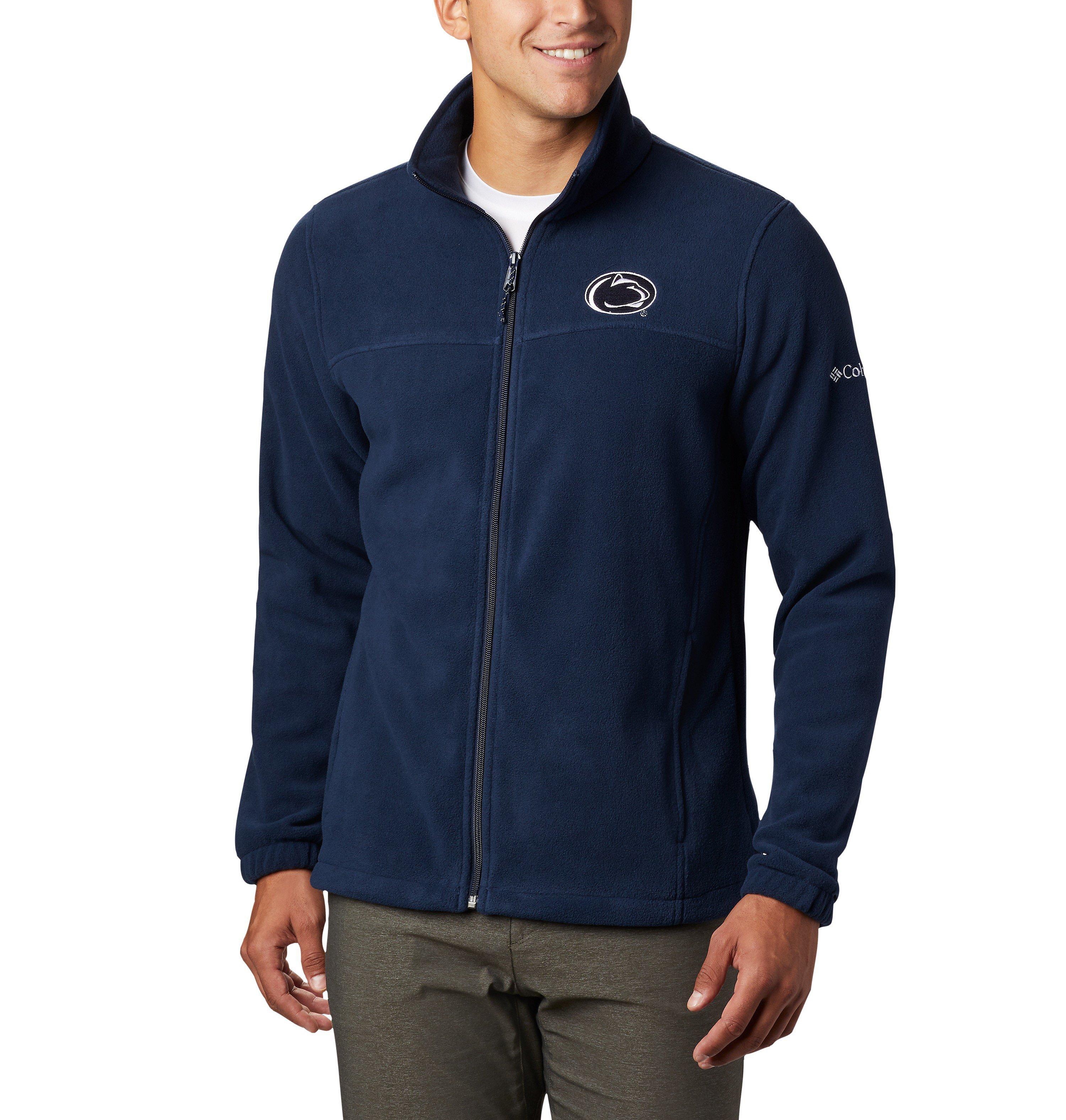 Columbia Men's CLG Flanker III Fleece Jacket – Tennessee Orange, Full Zip, Mock Neck, Polyester
