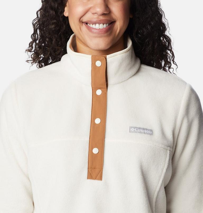 Women's Benton Springs Half Snap Pullover, Color: Chalk, Chalk, Camel Brown, image 4