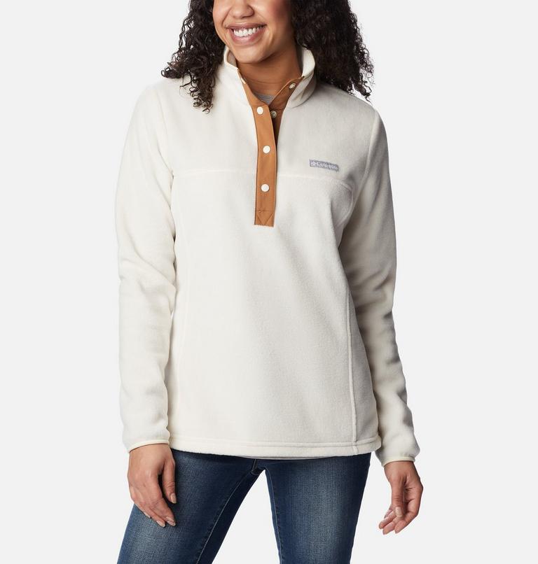 Women's Benton Springs Half Snap Pullover, Color: Chalk, Chalk, Camel Brown, image 1