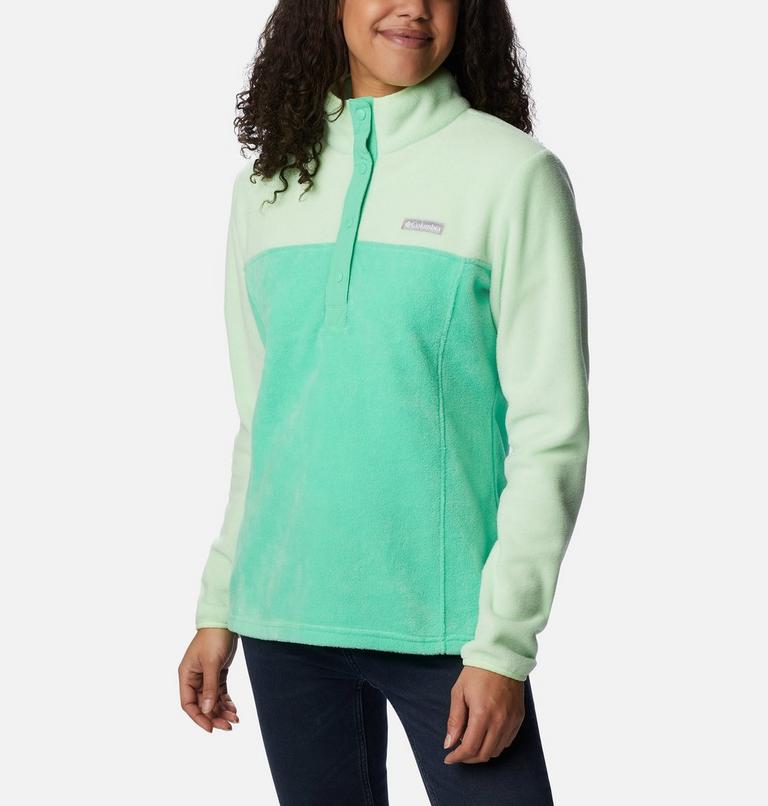 Women's Benton Springs Half Snap Pullover, Color: Light Jade, Key West, image 5