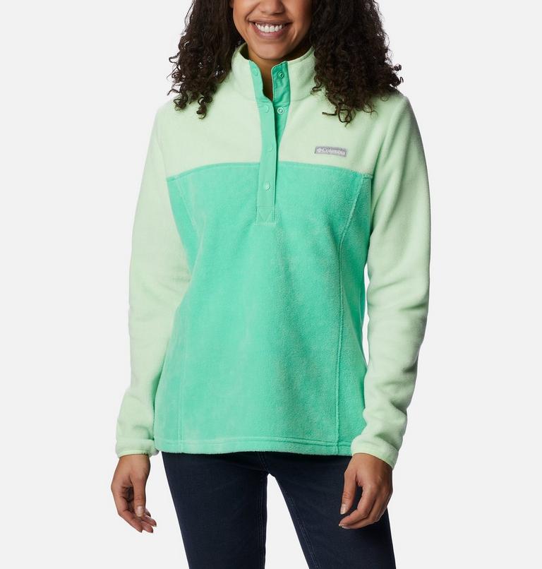 Women's Benton Springs Half Snap Pullover, Color: Light Jade, Key West, image 1