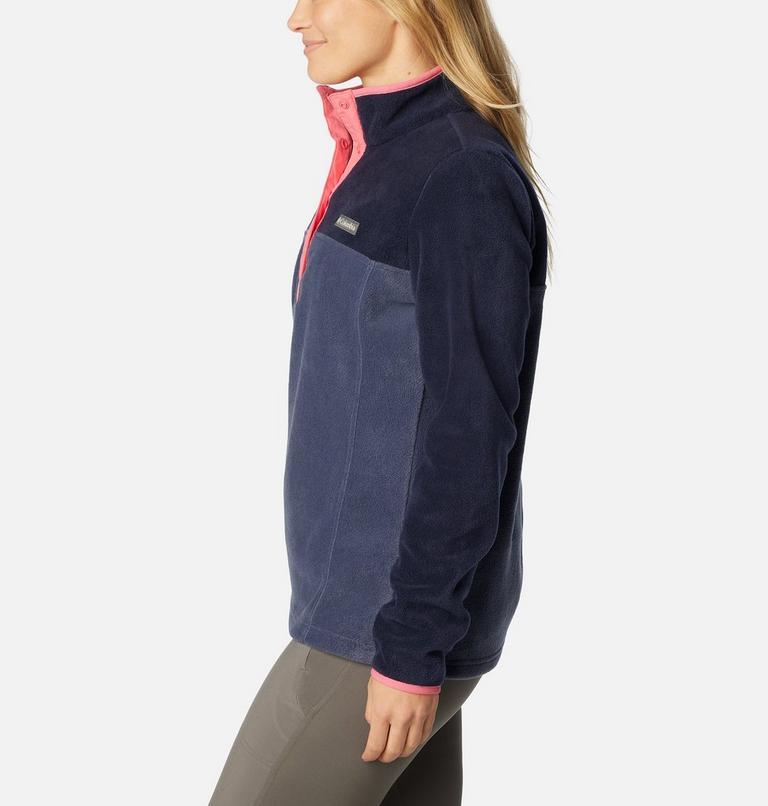 Women's Benton Springs Half Snap Pullover, Color: Nocturnal, Dark Nocturnal, Camellia Rose, image 3