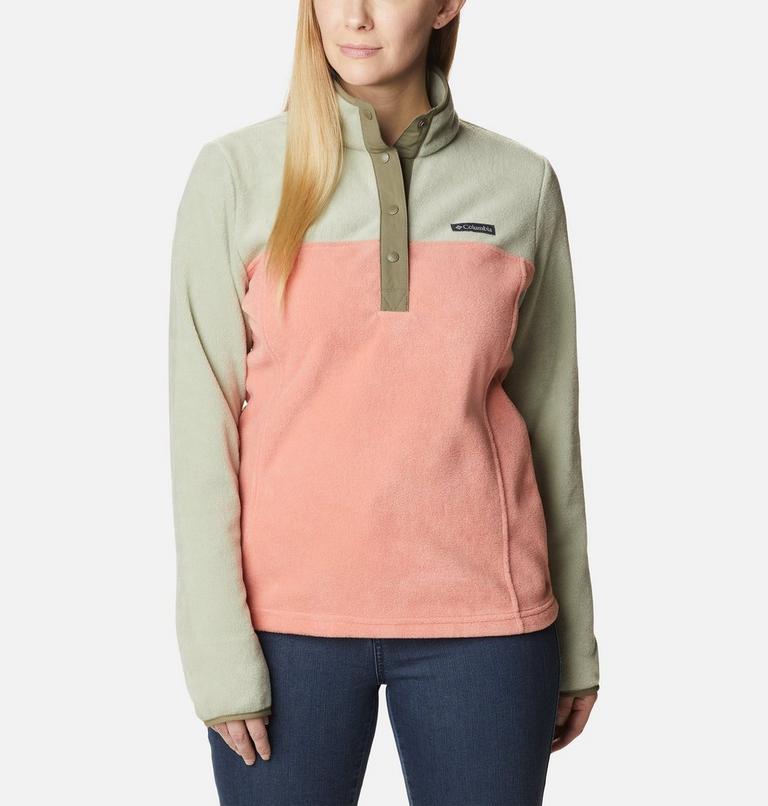 Women's Benton Springs Half Snap Pullover, Color: Faded Peach, Safari, Stone Green, image 1
