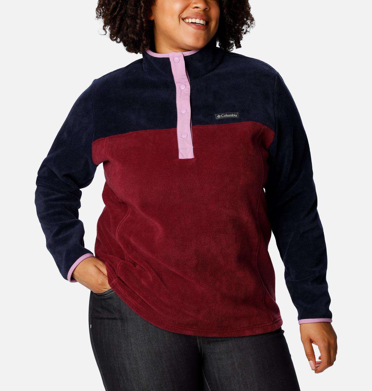 Women's Benton Springs™ Half Snap Fleece Pullover - Plus Size 5