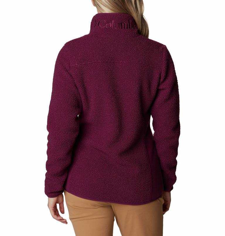 Women's Panorama Sherpa Fleece Jacket, Color: Marionberry, image 2