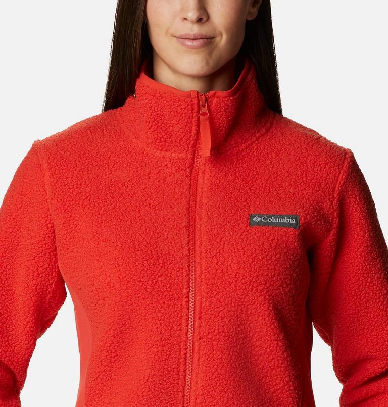 Women's Panorama Sherpa Fleece Jacket, Color: Bold Orange, image 4