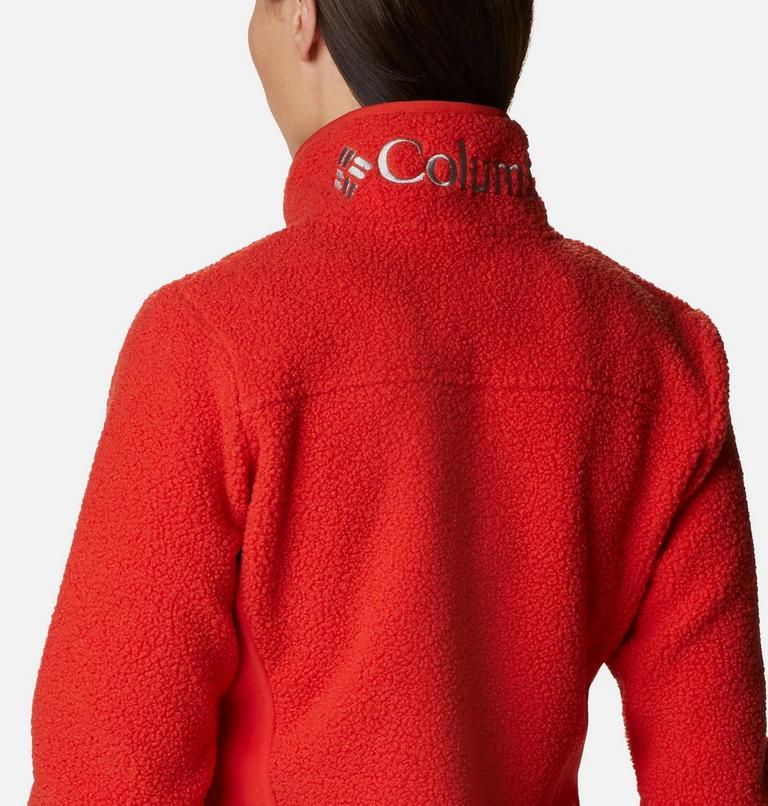 Women's Panorama Sherpa Fleece Jacket, Color: Bold Orange, image 6