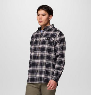 Men's Flare Gun Stretch Flannel Shirt, Color: Black Two Lane Tartan, image 20