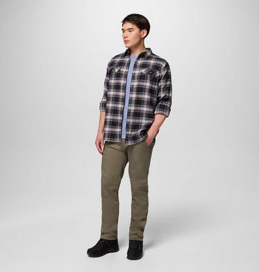 Men's Flare Gun Stretch Flannel Shirt, Color: Black Two Lane Tartan, image 10