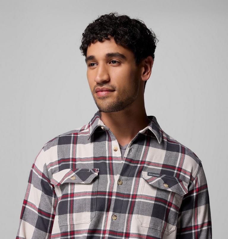 Chemise Flanelle Extensible Flare Gun Homme, Color: Dark Stone Trails Edge Plaid, image 6