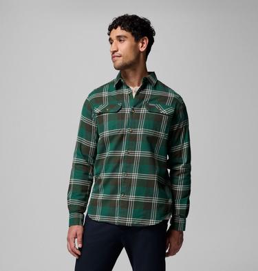 Men's Flare Gun Stretch Flannel Shirt, Color: Rain Forest Trails Edge Plaid, image 16