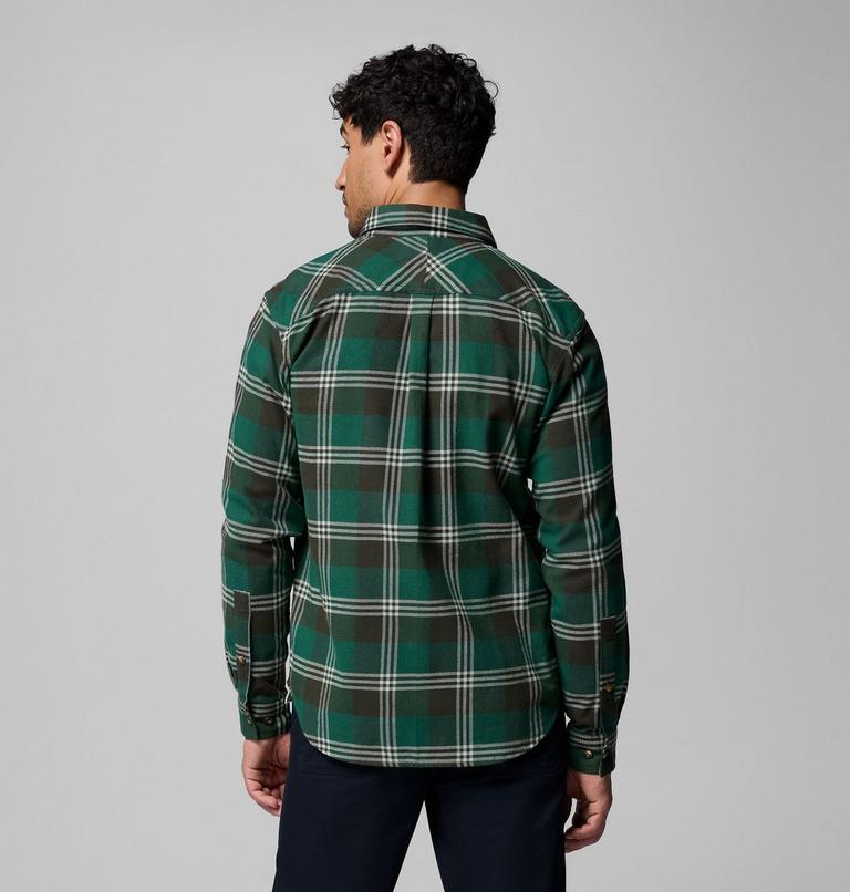 Men's Flare Gun Stretch Flannel Shirt, Color: Rain Forest Trails Edge Plaid, image 3