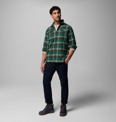 Men's Flare Gun Stretch Flannel Shirt, Color: Rain Forest Trails Edge Plaid, image 8