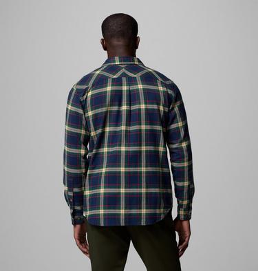 Men's Flare Gun Stretch Flannel Shirt, Color: Coll Navy Two Lane Tartan, image 7