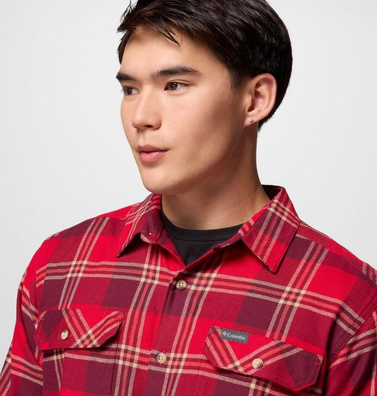 Men's Flare Gun Stretch Flannel Shirt, Color: Mtn Red Trails Edge Plaid, image 6