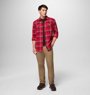 Men's Flare Gun Stretch Flannel Shirt, Color: Mtn Red Trails Edge Plaid, image 12