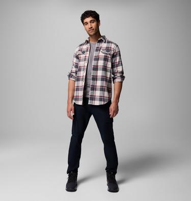 Men's Flare Gun Stretch Flannel - Tall, Color: Dark Stone Trails Edge Plaid, image 4
