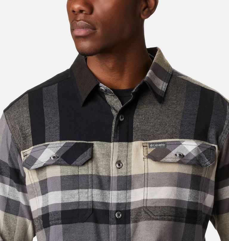 Men's Flare Gun Stretch Flannel Shirt - Extended Size, Color: Black Big Check Plaid, image 4