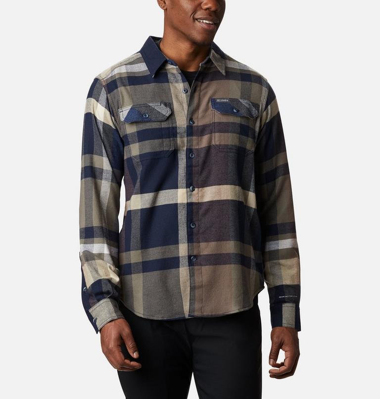 Flare Gun Stretch Flannel - Big, Color: Collegiate Navy Big Check Plaid, image 1