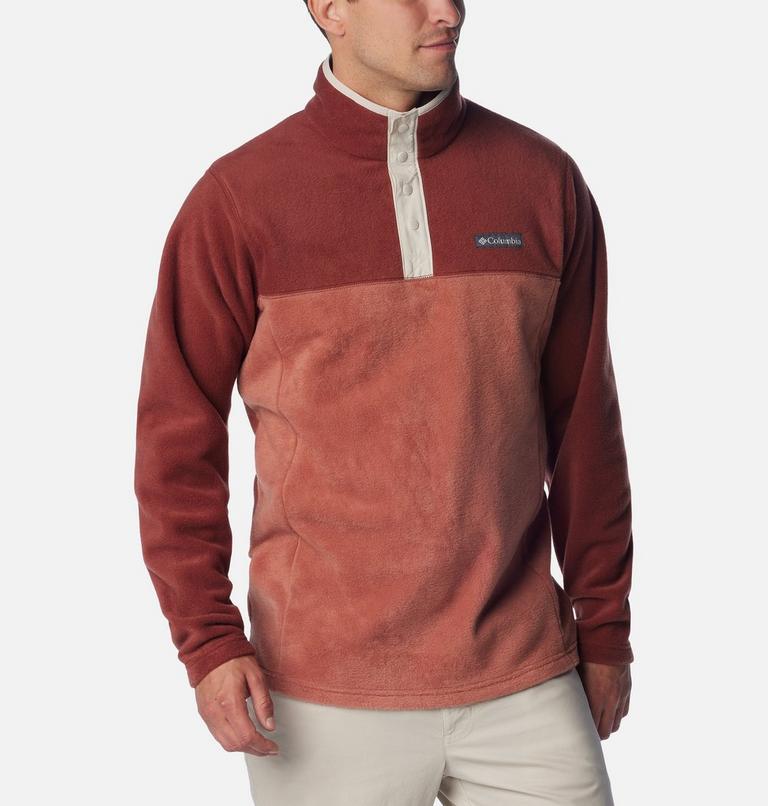 Men's Steens Mountain Half Snap Fleece, Color: Auburn, Spice, Dark Stone, image 5