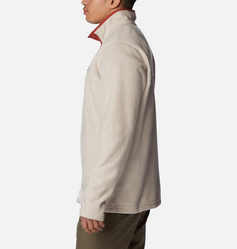 Men's Steens Mountain Half Snap Fleece, Color: Dark Stone, Warp Red, image 3