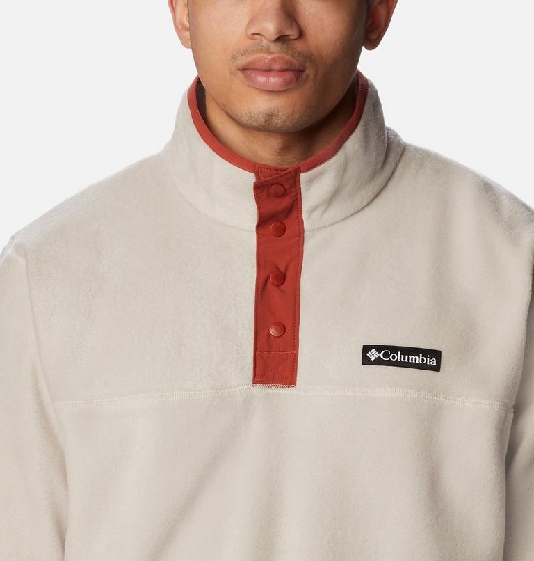 Men's Steens Mountain Half Snap Fleece, Color: Dark Stone, Warp Red, image 4