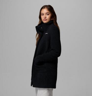 Women's Panorama Long Sherpa Fleece Jacket, Color: Black, image 12