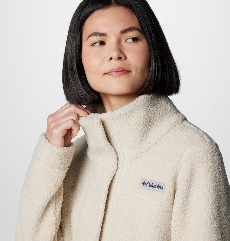 Women's Panorama Long Sherpa Fleece Jacket, Color: Dark Stone, image 5