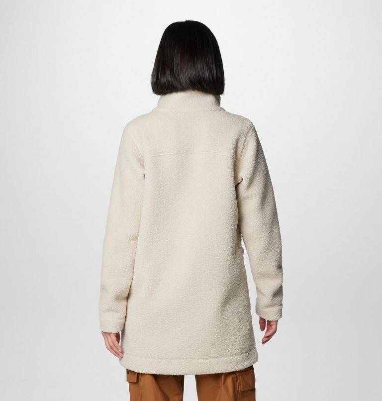 Women's Panorama Long Sherpa Fleece Jacket, Color: Dark Stone, image 2